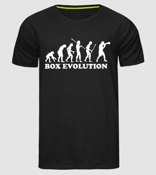 Box evoluție model negru pe tricou