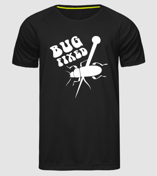 Bug fixed model negru pe tricou