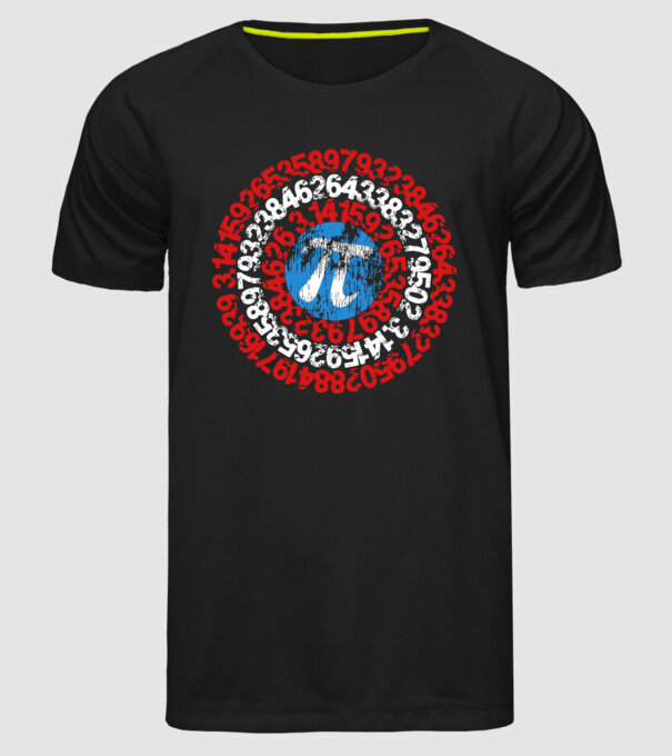 Captain PI model negru pe tricou