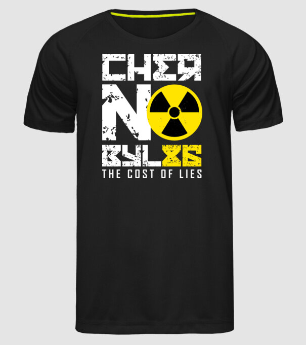 'Chernobyl ''86 3 culori' model negru pe tricou