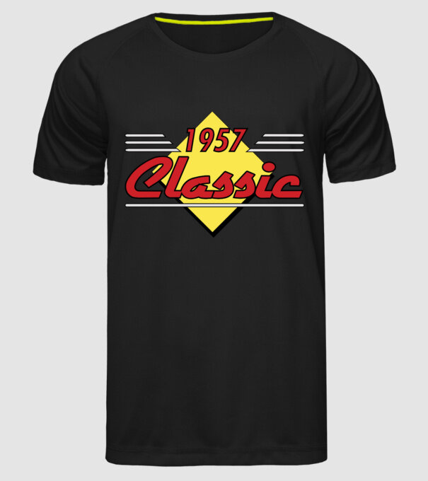 Classic - 1957 model negru pe tricou