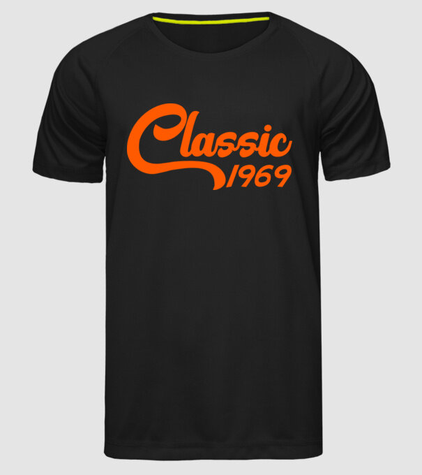 Classic 1969 model negru pe tricou