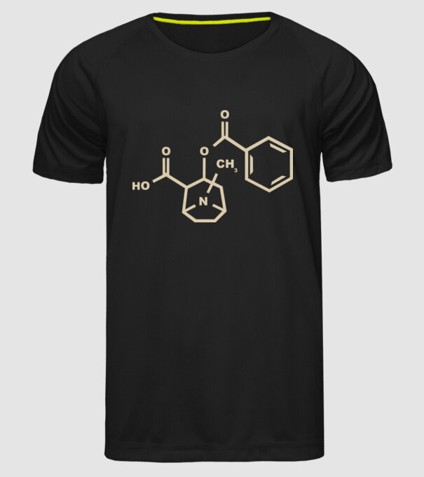Cocaine model negru pe tricou