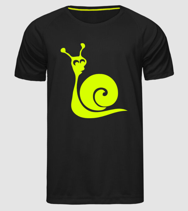 Snail model negru pe tricou
