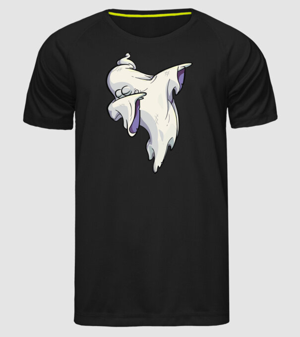 Dab ghost model negru pe tricou