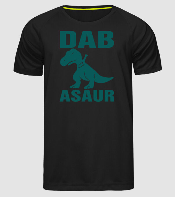Dabasaur model negru pe tricou