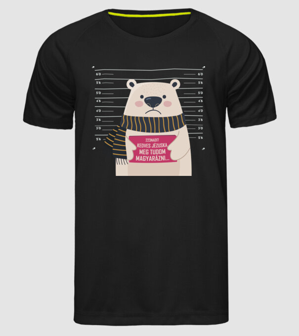 DearSanta model negru pe tricou