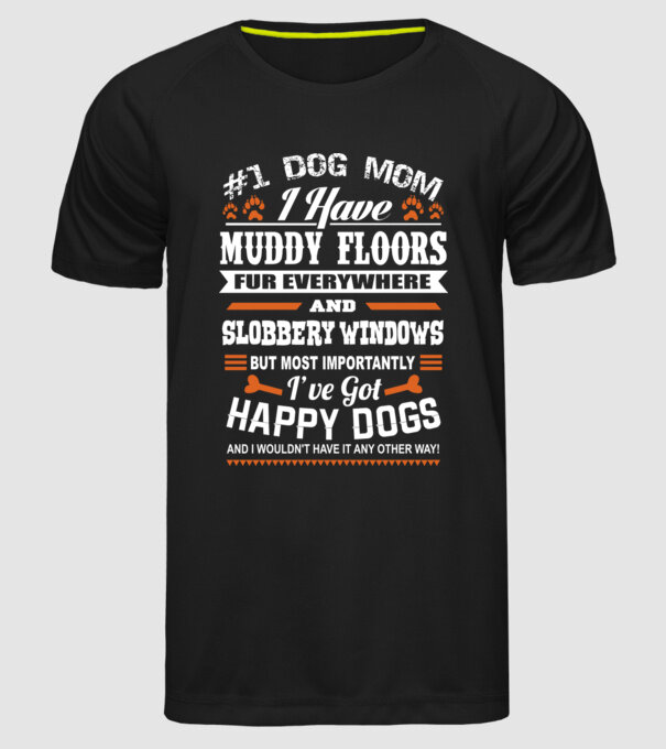 Dog mom be like model negru pe tricou