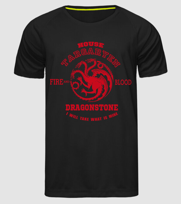 Dragonstone model negru pe tricou