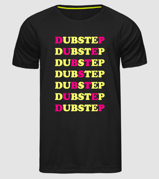 Dubstep model negru pe tricou