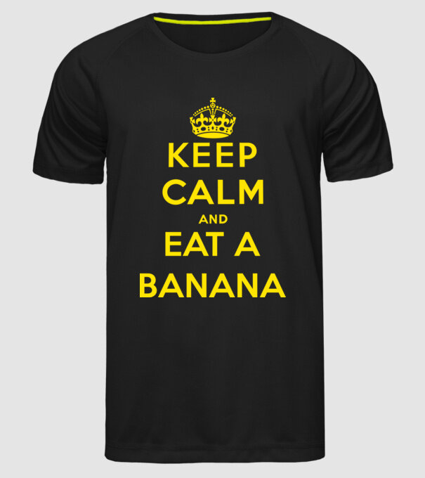 Eat banana model negru pe tricou