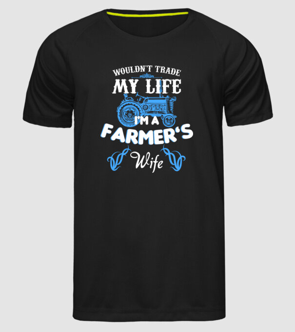 'Farmer''s wife' model negru pe tricou