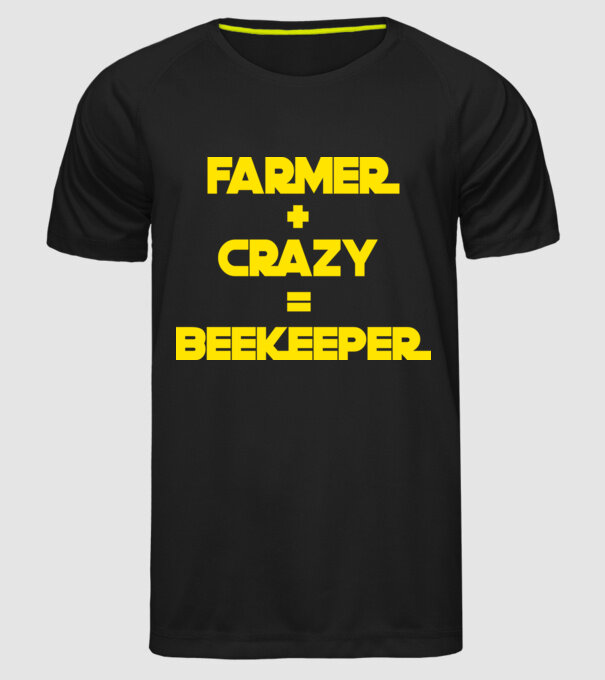 Farmer crazy beekeeper model negru pe tricou