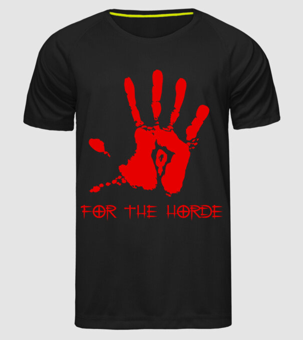 For The Horde Hand model negru pe tricou