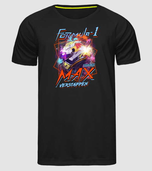 FORMULA 1 VERSTAPPEN model negru pe tricou
