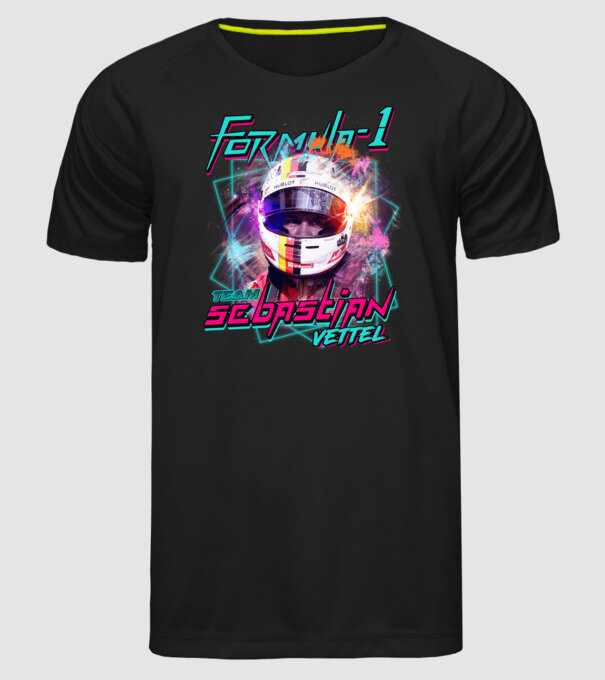 FORMULA 1 VETTEL model negru pe tricou