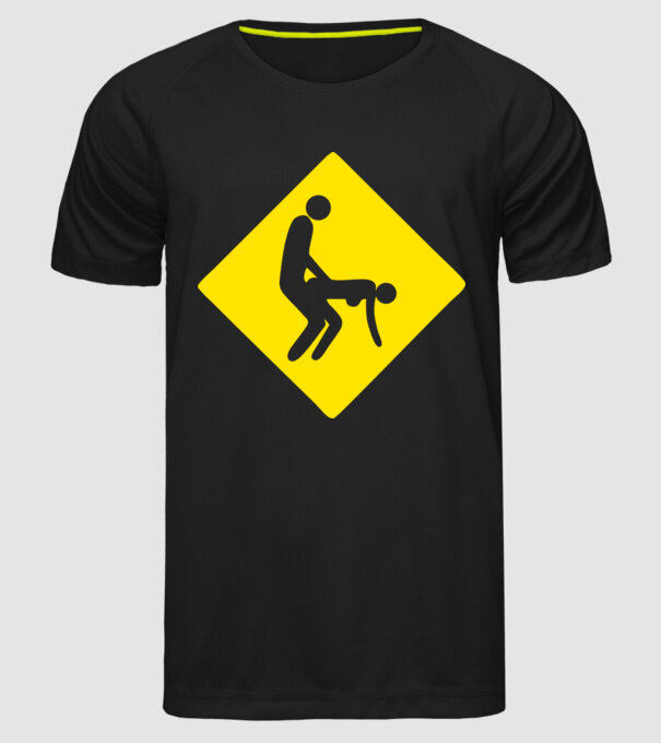 fuck sign model negru pe tricou