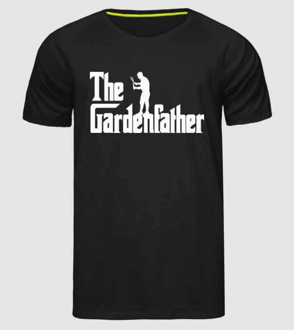 The Gardenfather model negru pe tricou