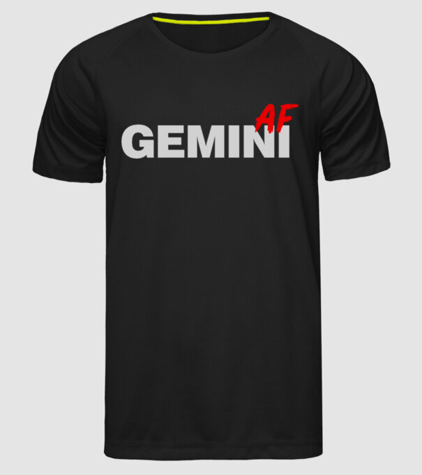 GEMINI as fuck model negru pe tricou
