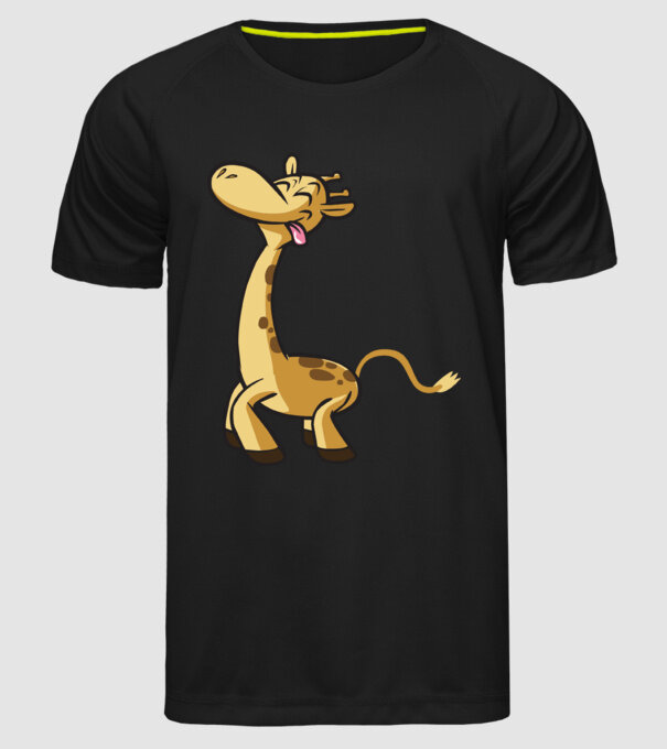 Giraffe model negru pe tricou