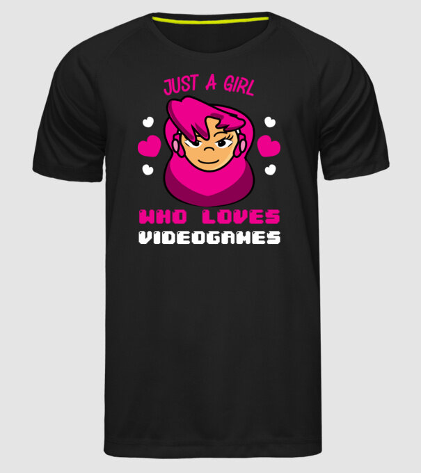 Girl Gamer model negru pe tricou