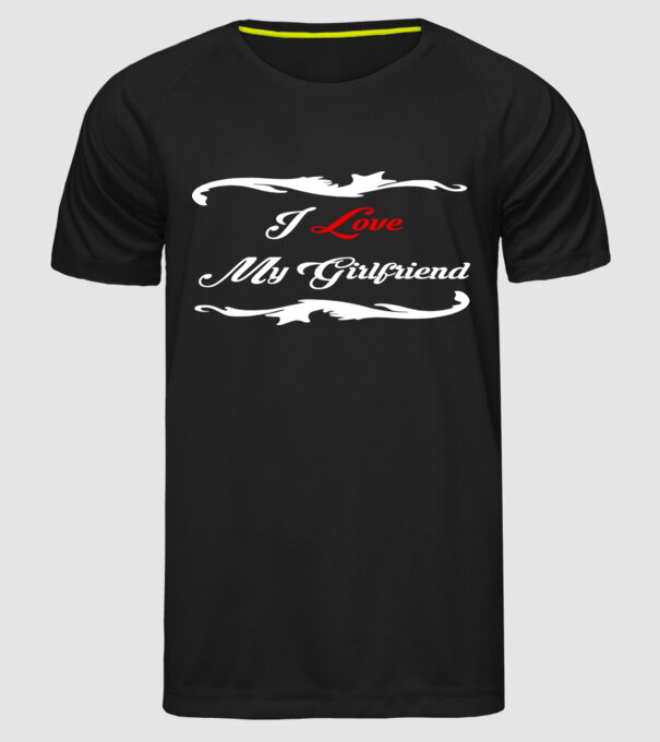 Girlfriend model negru pe tricou