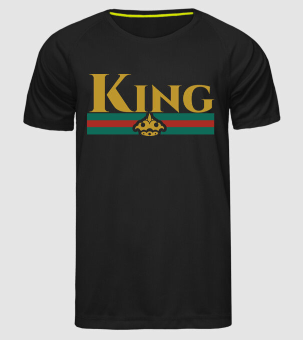 Gucci king model negru pe tricou