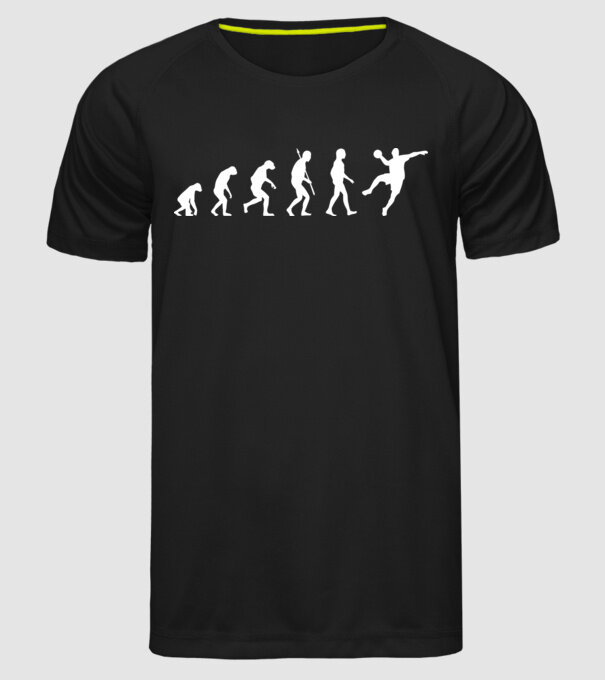 Handball evolution model negru pe tricou