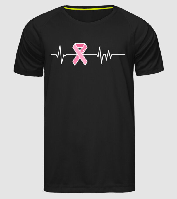 Heartbeat faith model negru pe tricou