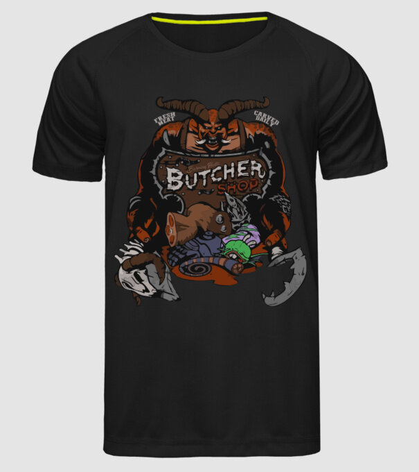 Heroes of the Storm - Butcher (snapsleek) model negru pe tricou