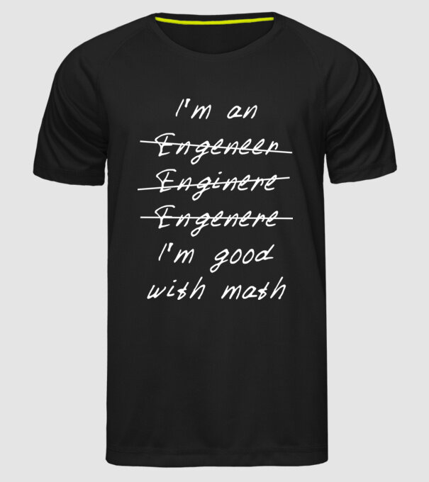 'I''m good with math' model negru pe tricou