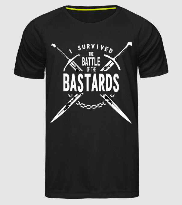 I survived the battle of the bastards model negru pe tricou