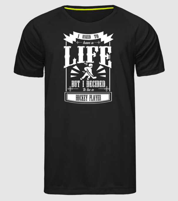I used to have a life HOCHEIST model negru pe tricou