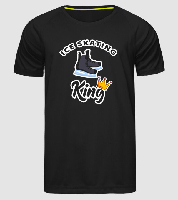 Ice skatin King model negru pe tricou