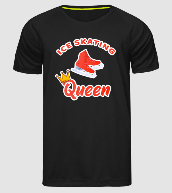 Ice skatin Queen model negru pe tricou