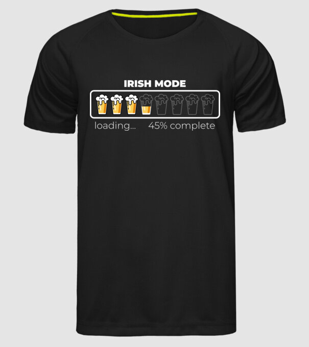 Irish mode model negru pe tricou