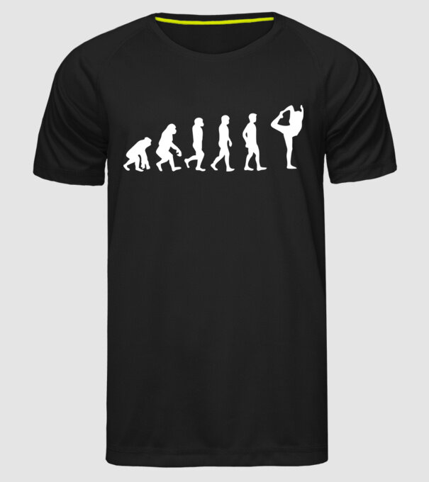 Yoga evoluție model negru pe tricou
