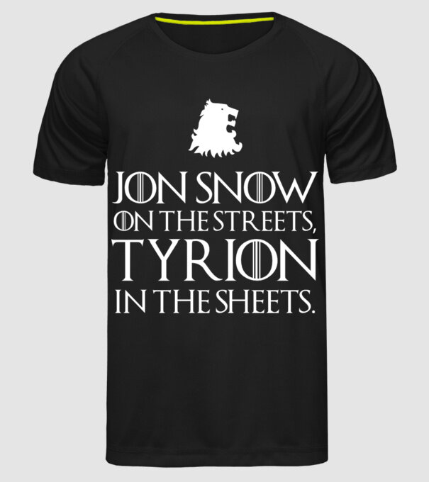 Jon Snow streets model negru pe tricou