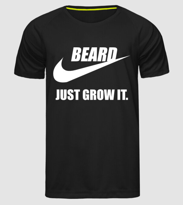 Just Grow It! model negru pe tricou
