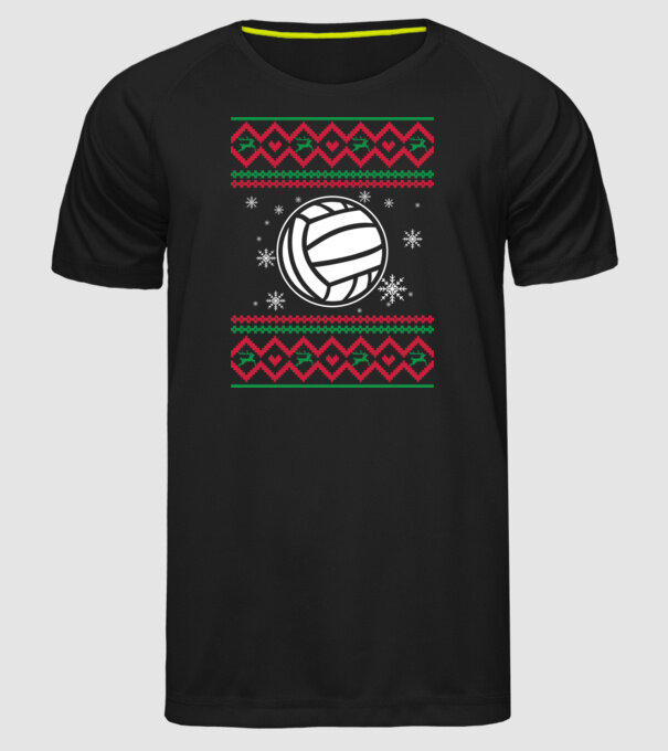 Model tricotat de Crăciun - Polo pe apă model negru pe tricou