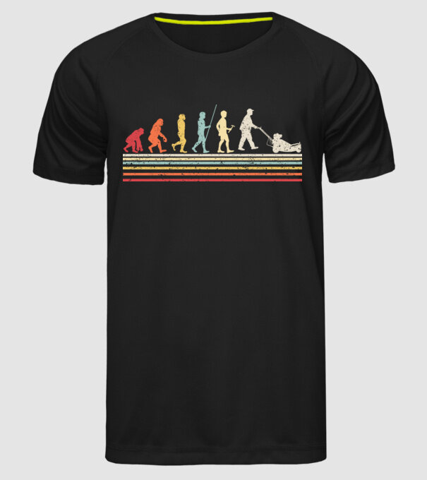 Evoluție Grădinar model negru pe tricou