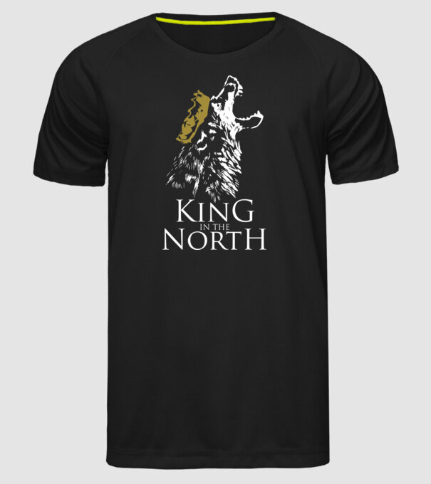 King in the north 2c model negru pe tricou