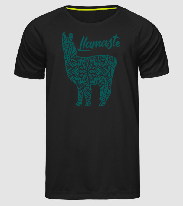 Lamaste unicolor model negru pe tricou
