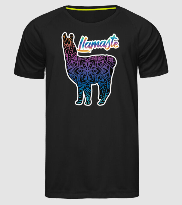 Lamaste color2-01 model negru pe tricou