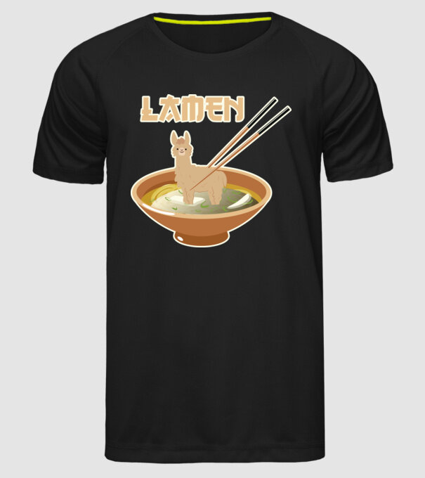 Lamen model negru pe tricou