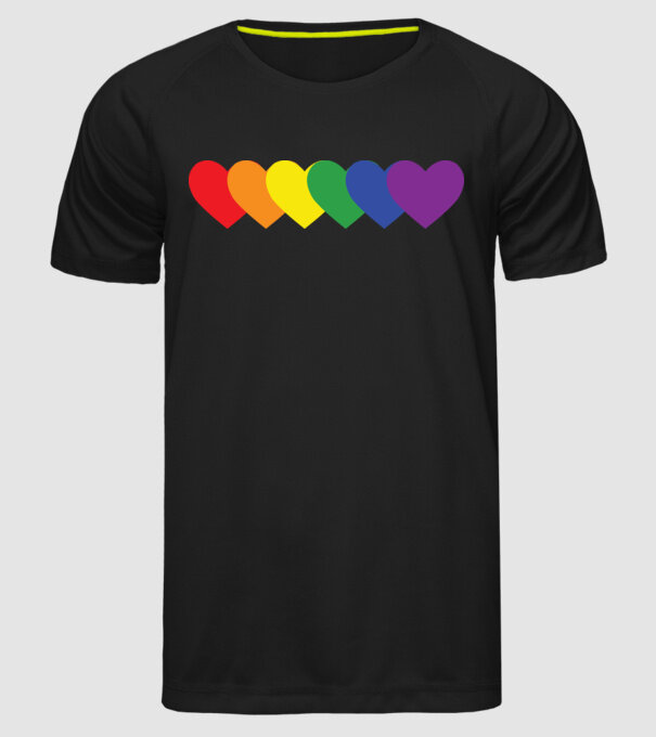 Inimi Lgbtq model negru pe tricou