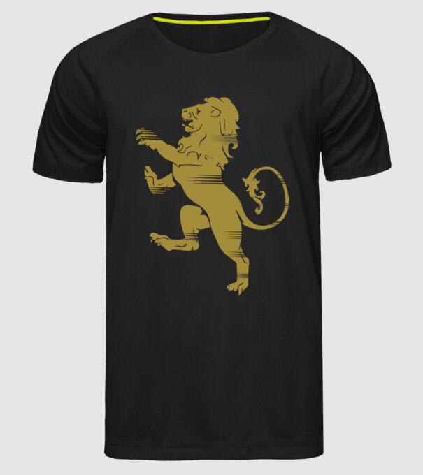 Lion Rampant model negru pe tricou