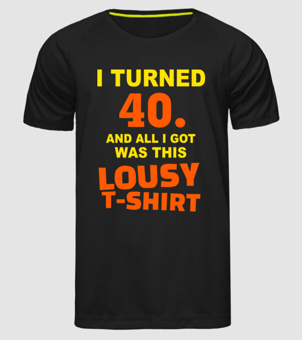 Lousy T-shirt 40 model negru pe tricou