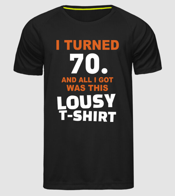 Lousy T-shirt 70. model negru pe tricou