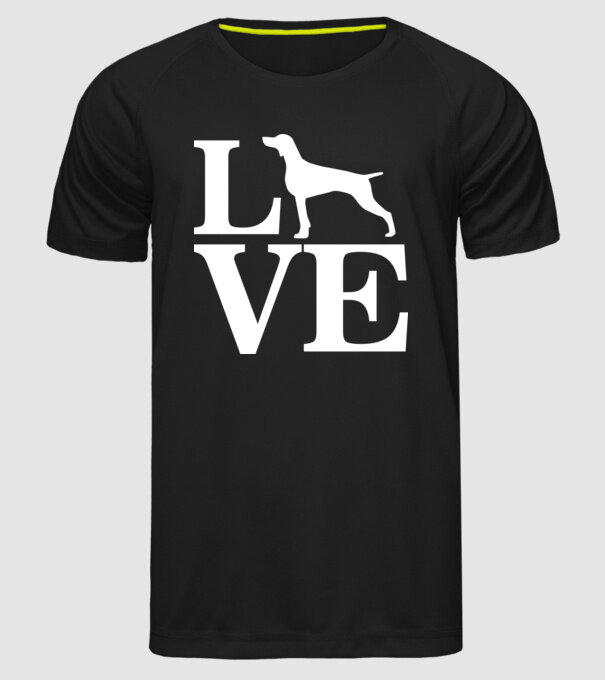 LOVE VIȘLĂ model negru pe tricou